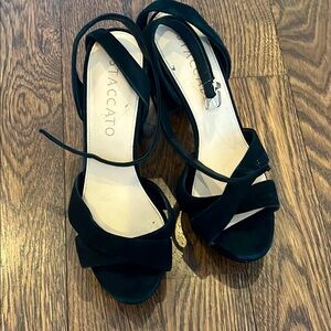 Staccato Women's Black Strappy Sandals